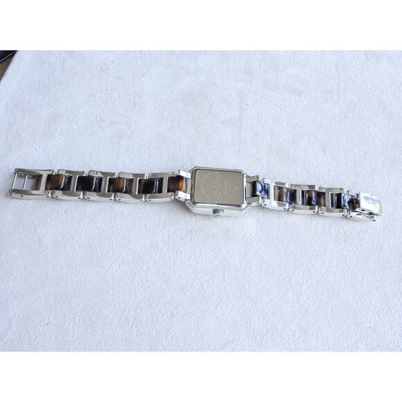 Brighton Encino Ladies Dress Watch Turquoise Shell Rhinestone Retired 7" Works - Picture 4 of 8